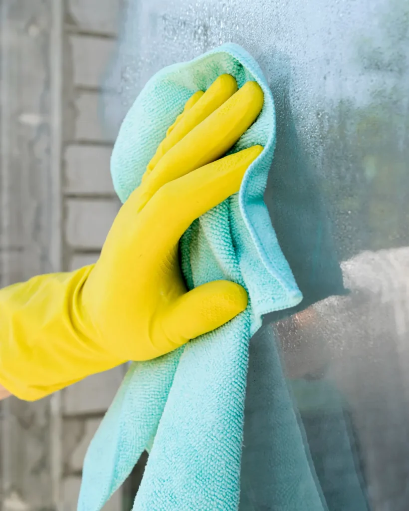 how to clean frosted glass